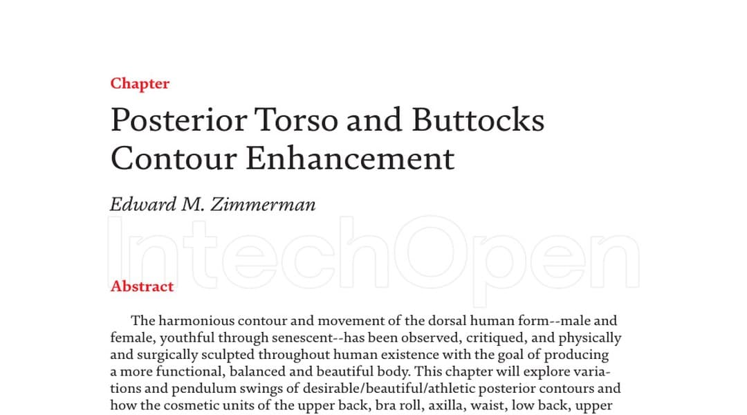 Перша сторінка статті «Posterior Torso and Buttocks Contour Enhancement»